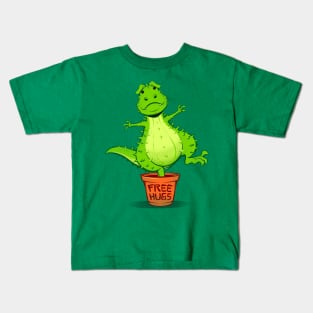 Cactus Rex Free Hugs Kids T-Shirt